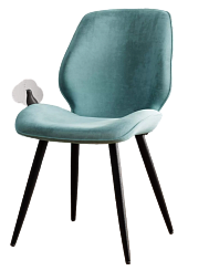 Стул Y2024 (каркас черный тк.тиффани/ Velvet HLR-58) Стул Y2024 (каркас черный тк.тиффани/ Velvet HLR-58)