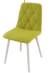 Стул DC-2103 (каркас белый тк. Велюр лайм (S14)) Стул DC-2103 (каркас белый тк. Велюр лайм (S14))